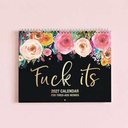 😂🌸 Calendário de Parede 2027 com Frases Sarcásticas – Humor, flores e muita diversão para enfrentar o ano com risadas