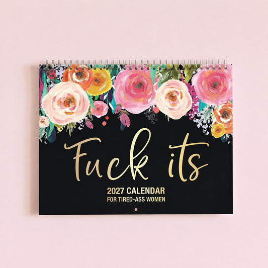 😂🌸 Calendário de Parede 2027 com Frases Sarcásticas – Humor, flores e muita diversão para enfrentar o ano com risadas