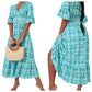 🌸👗 Vestido Longo Boho Feminino com Decote em V – Leve, Elegante e Perfeito para o Verão