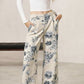 🌿HOT DEAL 50% OFF! 👖 Women’s Cropped Jeans – Chic Floral Print & Relaxed Wide-Leg Fit ☀️✨
