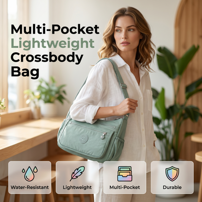 🔥 50% OFF HOJE! 👜  Bolsa Transversal Feminina com Vários Bolsos – Organização Inteligente, Design Leve e Estilo Prático Para o Dia a Dia ✨