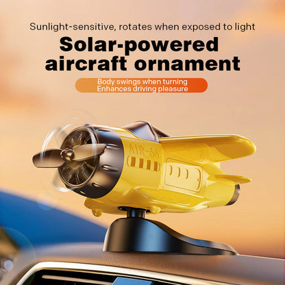 ✈️☀️ Avião Decorativo Solar para Carro com Movimento de Drift Realista – Decoração Interativa que Gira Sozinha no Painel