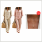 ✨👗 Conjunto de descanso elegante com decote em V leve, confortável e estiloso para o dia a dia