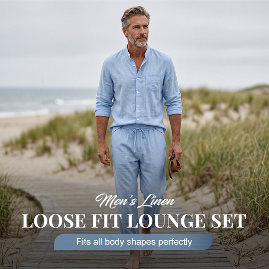 ⏳🔥LIMITED-TIME 50% OFF! 👔 Men’s Linen Shirt & Pants Set – Casual, Breathable & Comfortable ✨