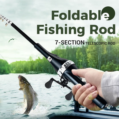 ⏰🔥LIMITED-TIME 50% OFF! 🎣 Foldable Fishing Rod – Portable, Durable & Perfect for Outdoor Adventures ✨