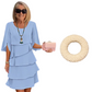 ✨ Women’s Elegant Layered Ruffle Sleeve Dress – Effortless Style for Every Occasion 💃💖