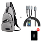 🎒 Mochila Tiracolo Masculina Esportiva – Compacta, Resistente e Perfeita Para o Dia a Dia