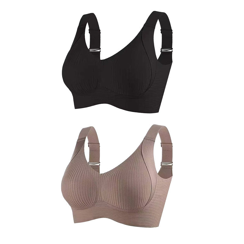 🎁PROMOÇÃO EXCEPCIONAL 2026💕Sutiã sem costuras com riscas subtis e apoio em W – Conforto e estilo!
