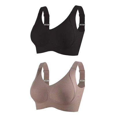 🎁PROMOÇÃO EXCEPCIONAL 2026💕Sutiã sem costuras com riscas subtis e apoio em W – Conforto e estilo!