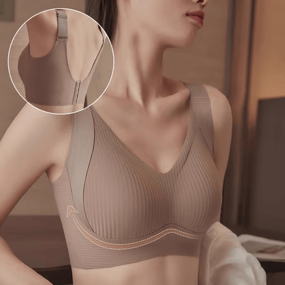 🎁PROMOÇÃO EXCEPCIONAL 2026💕Sutiã sem costuras com riscas subtis e apoio em W – Conforto e estilo!
