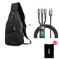 🎒 Mochila Tiracolo Masculina Esportiva – Compacta, Resistente e Perfeita Para o Dia a Dia