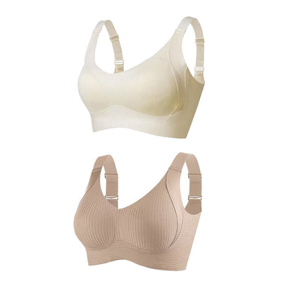 🎁PROMOÇÃO EXCEPCIONAL 2026💕Sutiã sem costuras com riscas subtis e apoio em W – Conforto e estilo!