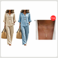 ✨👗 Conjunto de descanso elegante com decote em V leve, confortável e estiloso para o dia a dia