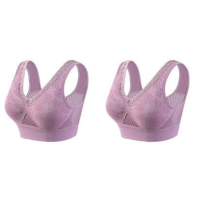 【✨1 + 1 grátis – 2 unidades】Sutiã sem aro com renda para mulher, com excelente sustentação