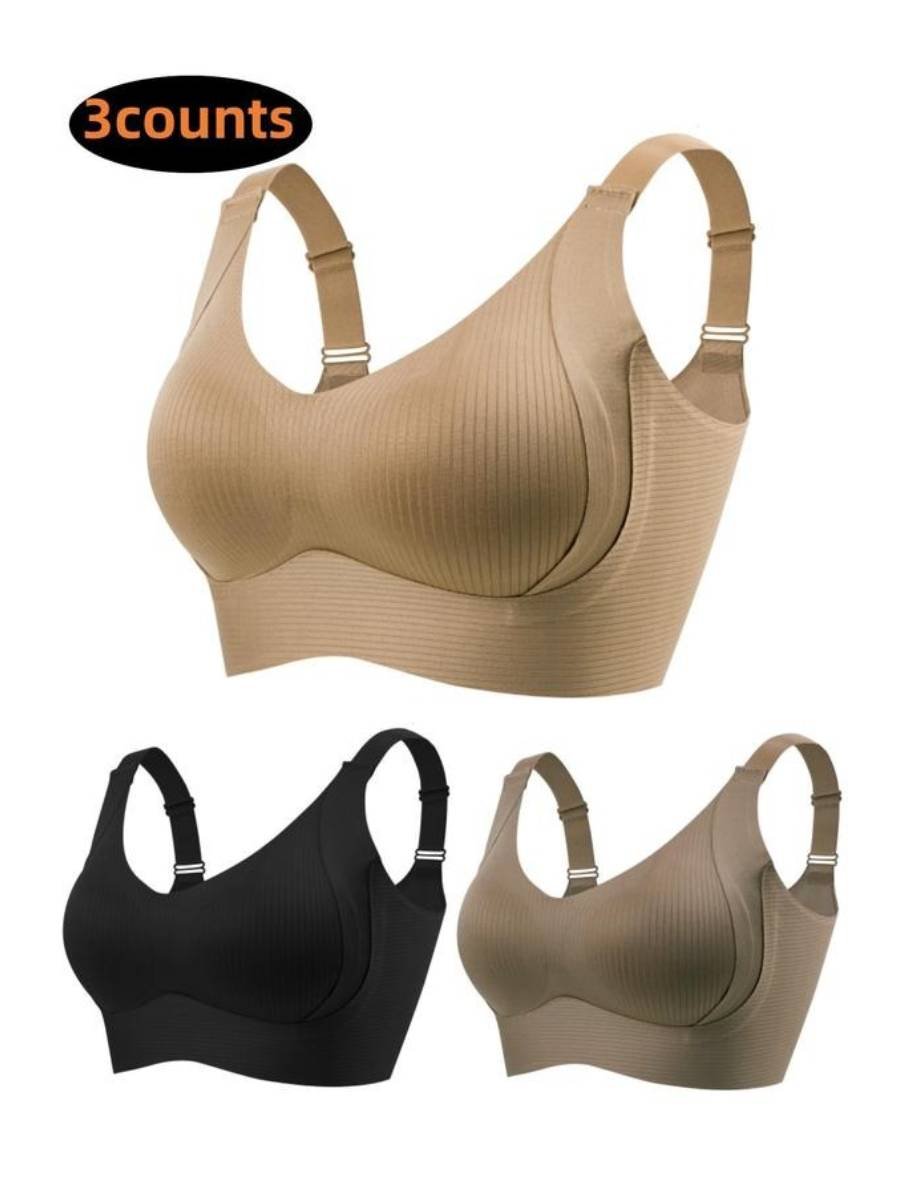🎁PROMOÇÃO EXCEPCIONAL 2026💕Sutiã sem costuras com riscas subtis e apoio em W – Conforto e estilo!