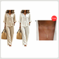 ✨👗 Conjunto de descanso elegante com decote em V leve, confortável e estiloso para o dia a dia