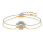 Conjunto de 2 pulseiras elegantes com motivo de raios de sol para mulheres