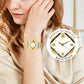 💜⌚ Relógio Retrô Feminino com Strass Brilhantes – Elegância clássica e charme sofisticado para todos os momentos