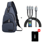 🎒 Mochila Tiracolo Masculina Esportiva – Compacta, Resistente e Perfeita Para o Dia a Dia