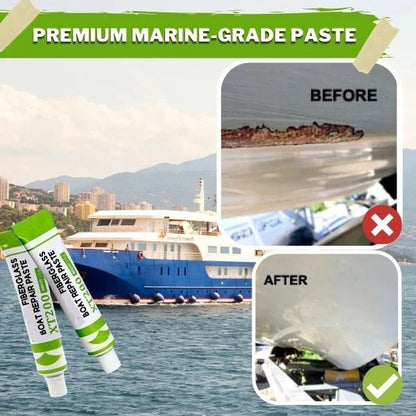 🚤 Pasta de Reparo para Fibra de Vidro – Reparos Instantâneos em Barcos, Casco e Superfícies Marinhas Sem Mistura
