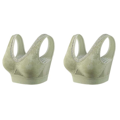 【✨1 + 1 grátis – 2 unidades】Sutiã sem aro com renda para mulher, com excelente sustentação
