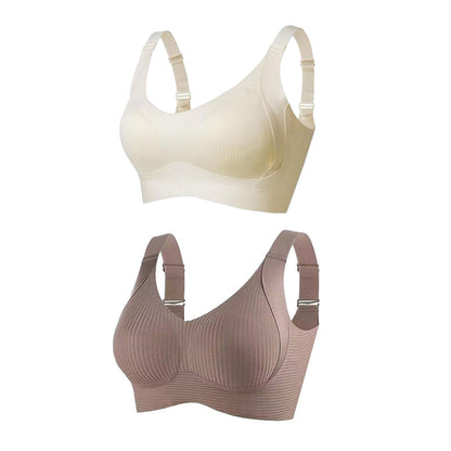 🎁PROMOÇÃO EXCEPCIONAL 2026💕Sutiã sem costuras com riscas subtis e apoio em W – Conforto e estilo!