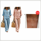 ✨👗 Conjunto de descanso elegante com decote em V leve, confortável e estiloso para o dia a dia