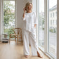 ⏰🔥LIMITED TIME 50% OFF! ✨ Women’s Irregular Hem Top & Wide-Leg Pants Two-Piece Set – Effortless Style & Chic Comfort 🌸💃