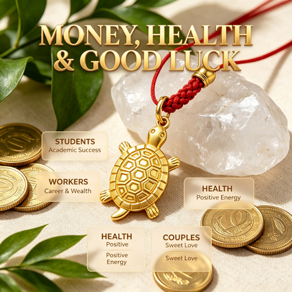 🐢✨ Tartaruga Dourada da Sorte – Símbolo de prosperidade, proteção e energia positiva para sua vida
