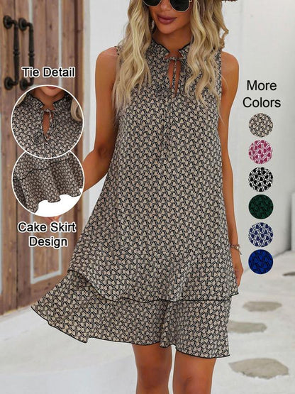 ✨ Vestido Feminino Eleonora com Estampa Abstrata – Elegância, Conforto e Caimento Perfeito para o Verão