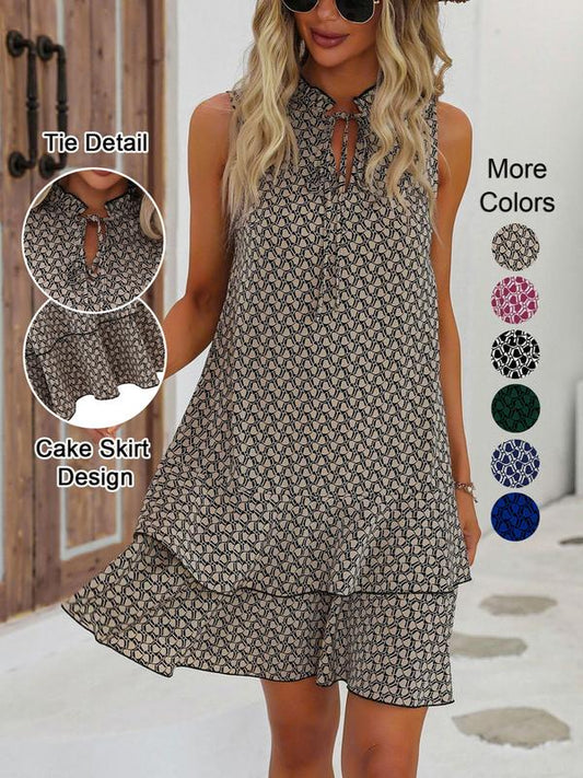 ✨ Vestido Feminino Eleonora com Estampa Abstrata – Elegância, Conforto e Caimento Perfeito para o Verão