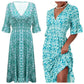 🌸👗 Vestido Longo Boho Feminino com Decote em V – Leve, Elegante e Perfeito para o Verão
