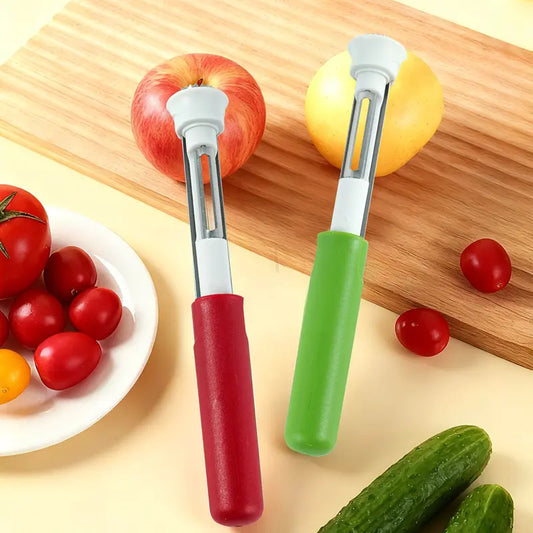 🍎🔪 Removedor de Caroço e Descascador 2 em 1 em Aço Inoxidável – Rápido, Prático e Preciso
