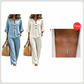 ✨👗 Conjunto de descanso elegante com decote em V leve, confortável e estiloso para o dia a dia