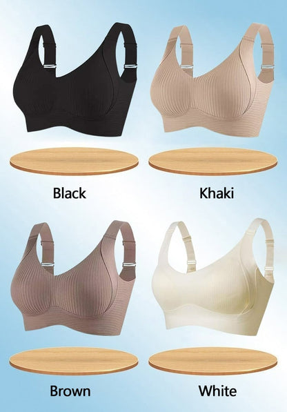 🎁PROMOÇÃO EXCEPCIONAL 2026💕Sutiã sem costuras com riscas subtis e apoio em W – Conforto e estilo!