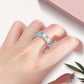 Full diamond navy blue ring