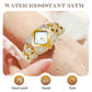 💜⌚ Relógio Retrô Feminino com Strass Brilhantes – Elegância clássica e charme sofisticado para todos os momentos