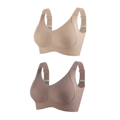 🎁PROMOÇÃO EXCEPCIONAL 2026💕Sutiã sem costuras com riscas subtis e apoio em W – Conforto e estilo!