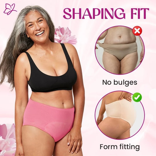 🩲 Calcinha Feminina Absorvente de Cintura Alta – Proteção Contra Vazamentos e Conforto Diário