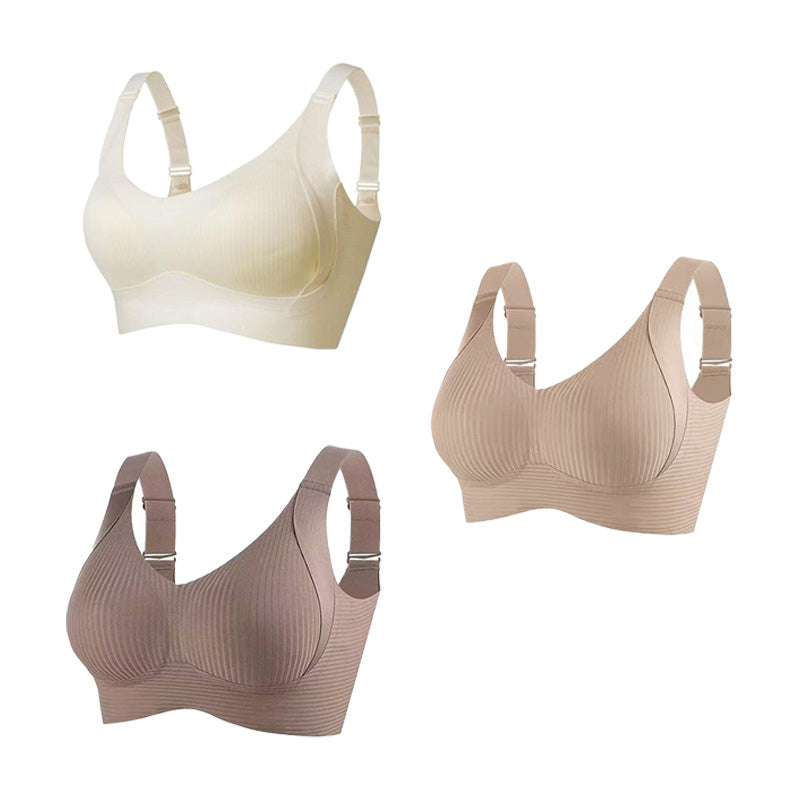 🎁PROMOÇÃO EXCEPCIONAL 2026💕Sutiã sem costuras com riscas subtis e apoio em W – Conforto e estilo!