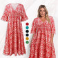 🌸👗 Vestido Longo Boho Feminino com Decote em V – Leve, Elegante e Perfeito para o Verão