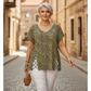 🐆✨ Blusa Feminina Estampa Leopardo com Decote V – Elegância, conforto e estilo para todos os dias