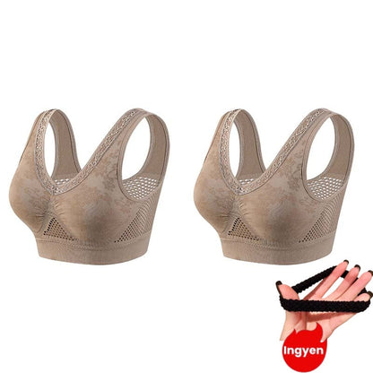 【✨1 + 1 grátis – 2 unidades】Sutiã sem aro com renda para mulher, com excelente sustentação