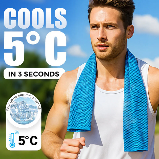 🧊 Toalha refrescante portátil CoolTowel – alívio instantâneo contra o calor do verão
