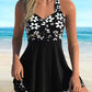 🔥LAST DAY SALE 50% OFF👙Women's Plants Print V Neck Swimdress & Tankini Set 