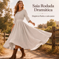 👗✨ Vestido Maxi Feminino de Algodão e Linho – Cintura Alta, Saia Fluida e Elegância Atemporal