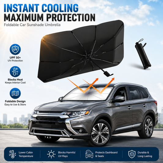☀️🚗 Protetor solar para para-brisa automotivo – bloqueia calor e raios UV