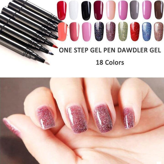 💅✨ Caneta de Esmalte em Gel 3 em 1 – Manicure Perfeita em Casa sem Base nem Top Coat