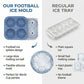 📢📢50% DE DESCONTO!! ⏰ Forma de Gelo de Silicone em Forma de Bola de Futebol – Cubos de 5,5 cm, Derretimento Lento, Design à Prova de Vazamentos, 4 Cores, Ideal para Noites de Jogos e Coquetéis 🥂