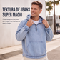 🧥✨ Blusa Masculina com Capuz Estilo Jeans – Meio Zíper, confortável e versátil para o dia a dia
